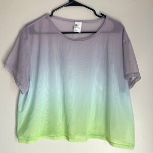 ✨ All in Motion Sheer Mesh Ombre Crop Top (XXL)